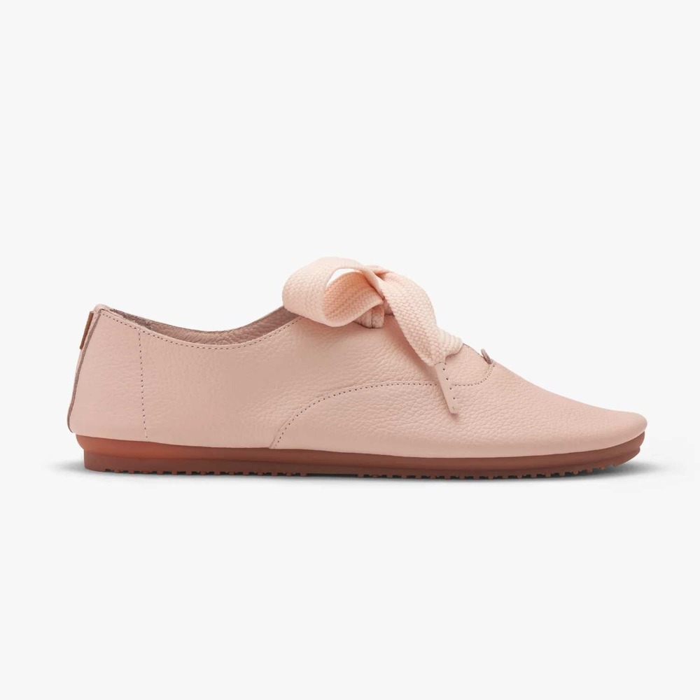 Anothersole $135 Womens Stella Pebbled Leather Cute Everyday Flats in Blush EU36